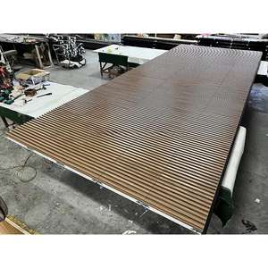 Portes de garage modernes ATMOS, tailles personnalisées 9x8 9x7 10x10, grille en aluminium noir, <span class=keywords><strong>porte</strong></span> d'entrée encastrée, surface finie pour villas - Product Image 5