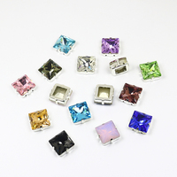 Dongzhou Cristaux En Gros Carré-Forme K9 Perles De Cristal Pointu Dos Griffe Strass pour Bijoux Vêtement DIY Accessoires
