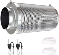 Kit de filtre à charbon et ventilateur de haute qualité Smart Garden 4x12 pouces avec élimination des odeurs pour l'agriculture, l'hydroponie et la culture en intérieur