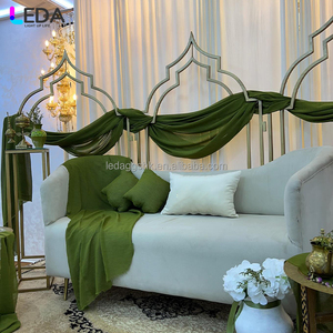 ฉากหลังโค้งสีทองสไตล์อาหรับสมัยใหม่แบบกำหนดเองของ LEDA สำหรับตกแต่งซุ้มงานแต่งงาน - Product Image 3