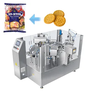 Machine de remplissage et d'emballage de sac de pochette préfabriquée de collation de haute qualité sac de biscuits de biscuit dans la machine à emballer de sac