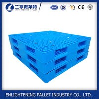 Palette Plastique Euro Robuste Grande Bleue 4 Voies en PEHD Personnalisée Économique à Vendre