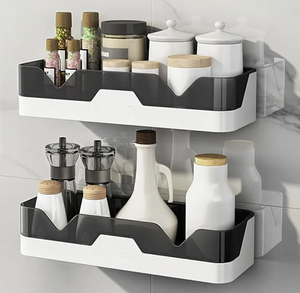 Estantes de plástico personalizados para el baño, estante cosmético, accesorios de baño, soporte para champú para el hogar, organizador, uso en la cocina, vajilla elegante - Product Image 2