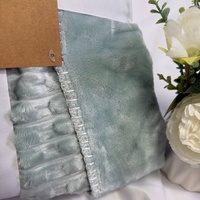 Couverture de lit unie en flanelle composite bambou, douce et moelleuse, à texture côtelée, vente en gros