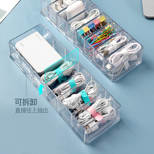 Clear Acrylic Cosmetic Storage <b>Box</b> With Compartments For Makeup And Jewelry Desktop Organizer 6 Or 8 Sections <b>Removable</b> - Product Image 3