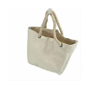 Sac fourre-tout en toile imprimé personnalisé avec poignée en corde à la mode Sac cosmétique de magasinage en semaine avec personnalisation du logo - Product Image 2