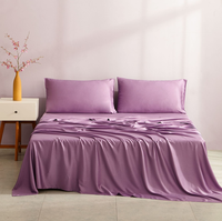 Parure de lit ShiSilk 100% bambou tissé simple 300TC écologique, kit 3 pièces pour mariage, toutes saisons, grand lit (double) 93*96