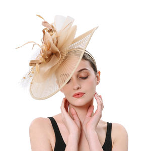 Элегантный преувеличенный Топ-шляпа с разноцветными модными цветами, модное перо, Сетчатое украшение для женской вечеринки, оптовая продажа - Product Image 5
