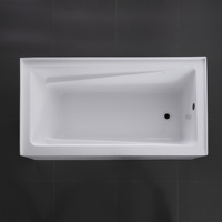 60 "x 32" Amérique du Nord Standard Alcôve/Tablier Acrylique Baignoire à remous Jupe simple Tablier Portable Trempage Bain à remous pour salle de bain