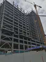 Bâtiment modulaire à structure en acier de grande hauteur, projet de construction de bâtiments d'appartements et de bureaux à plusieurs étages en ossature métallique