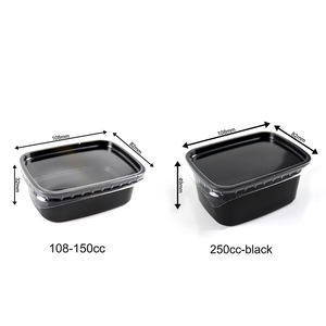 150cc 5oz Disposable Sauce <strong>Box</strong> with <strong>Lid</strong> <strong>Small</strong> Rectangle Plastic Takeaway Containers - Product Image 2