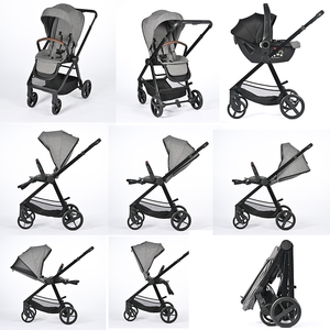 <span class=keywords><strong>Poussette</strong></span> 2-en-1 pour bébé avec siège réversible, dossier inclinable réglable, pliage compact, suspension fluide, pour nouveau-nés et tout-petits - Product Image 6