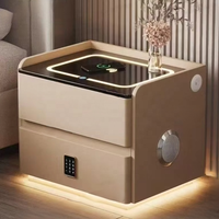 Table de Chevet Intelligente Moderne de Luxe en Bois Pliante avec Miroir et Recharge Sans Fil pour Appartement – Vente en Gros
