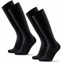 Chaussettes de compression longues à dégradé pour femmes et hommes - Chaussettes de sport en nylon à séchage rapide et antidérapantes pour femmes enceintes, infirmières et enseignants