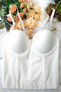 Push up <strong>Bralet</strong> Women's Corset Bustier Bra Night Club Party Long Sexy Cropped Top Vest Plus Size Tank Top - Product Image 3