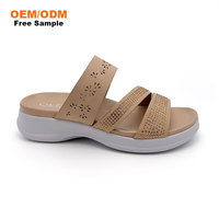 Sandales compensées QKQ dorées à motif floral découpé au laser avec strass pour femme, plateforme élégante pour l'été
