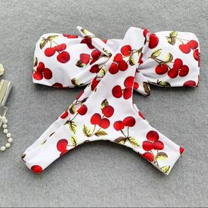 ชุดบิกินี่เซ็กซี่แบบดันทรง 2 ชิ้น ผ้าสแปนเด็กซ์/โพลีเอสเตอร์ แห้งเร็ว สายรัดรูปตัววี ชุดชายหาด - Product Image 1