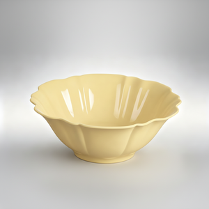 Vaisselle en mélamine directement de l'usine chinoise, grand saladier blanc de 28 cm, bol incassable <span class=keywords><strong>à</strong></span> motif de pétales pour cafés - Product Image 1