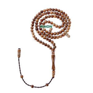Al por mayor Winon <span class=keywords><strong>Rosario</strong></span> de Oración Árabe Islámico de Kuka Natural 4mm 99 Cuentas Tasbih Misbaha Sibha Unisex - Product Image 3