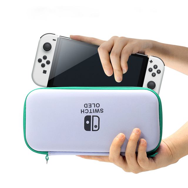 New Portable Travel Case with Handle & 10 Game Card Slots for Nintendo New Swith OLED Carrying Case