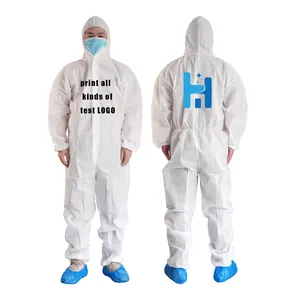 Thương hiệu riêng microporous hóa chất không thấm nước Coverall với giảm giá phổ biến exw nhà máy giá bán buôn