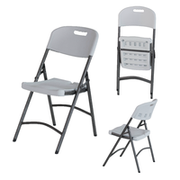 Chaise pliante blanche en plastique HDPE de haute qualité pour événements extérieurs intérieurs