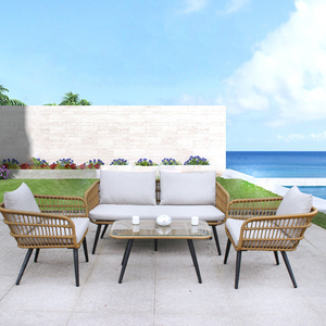 Hot Selling Garden Furniture Lounge Set Villa Leisure Pe <b>rattan</b> Aluminum Alloy <b>Sofa</b> Outdoor Lounge Sectional <b>Sofa</b> Furniture Set - Product Image 1