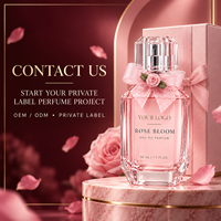 Flacon de parfum de luxe pour femme, vaporisateur à fine brume, au charme élégant et à l'odeur subtile, idéal pour le travail, les dîners et les soirées, aux notes de fleurs de pêcher et de rose champagne.