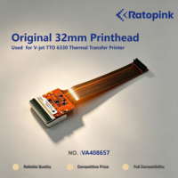 Tête d'impression originale VA408657 32 mm pour imprimante à transfert thermique V-jet TTO 6330 (Ratopink)