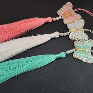 Home Decor Korean Traditional Norigae Handcrafted <b>Bag</b> <b>Charm</b> with Elegant Silk Tassel and Pearl Detail, Perfect for Keychain, - Product Image 3
