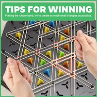 Chaîne Triangle Jeu D'échecs Stratégie Jeux De Société D'échecs pour Adultes Triangle Bande De Caoutchouc Jeu 2 à 4 Joueurs