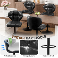 Chaise de bar pivotante en cuir PU, robuste, réglable, hydraulique, écologique, résistante à l'eau, légère, design moderne, pour salle à manger