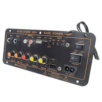 Vente flash D100 HIFI 100W Amplificateur domestique, carte amplificateur puissante 12V 24V 220V, caisson de basses, télécommande USB, Bluetooth 5.3, amplificateur haute puissance