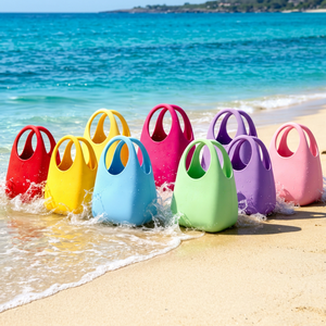 Durable Injection <b>Mold</b> Mini EVA Handbag Custom Logo Waterproof Foam Tote Bag Lightweight Outdoor Beach Casual <b>Hand</b> Bag for Women - Product Image 1