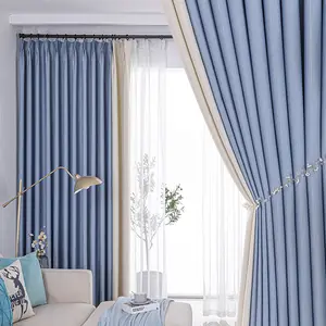 2022 Top Hot New Style Quality Jacquard Stripe Blackout Ready Made Office Curtains For Window Decoration