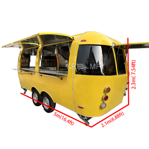 Carreta Vintage de Acero Inoxidable, Cocina Móvil Completa, Totalmente Equipada, Remolque para Venta de Pizza y Hot Dogs, Camión de Comida - Product Image 1