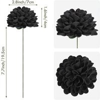 Nouvelle boîte cadeau en mousse PE Dahlia, 8 cm avec support et poignée, fleur artificielle en forme de boule, décoration d'intérieur, arrangement floral
