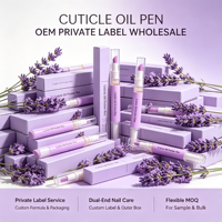 Stylo poussoir à huile pour cuticules, parfum lavande, double embout 2-en-1, soin des ongles, hydratant, traitement des cuticules, outil de manucure portable
