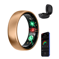 Anillo Inteligente con Monitor de Ciclo Menstrual, Control por Gestos, Seguimiento de Salud y Sueño, Diseño Moderno, Compatible con iOS y Android, Acero Inoxidable