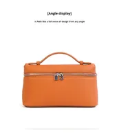 Sac à main en cuir véritable pour femme, nouveau design 2026, vente en gros, personnalisable ODM/OEM, avec fermeture à cadenas et poignée supérieure, sac à bandoulière