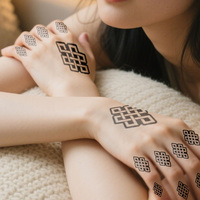 Pochoirs de tatouage au henné miniatures pour le corps, les mains et les pieds, fabriqués en usine, modèles d'art corporel, pochoirs de tatouage personnalisés imperméables et creux