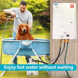 8-18L blanc Portable Propane Geyser <span class=keywords><strong>chauffe</strong></span>-<span class=keywords><strong>eau</strong></span> <span class=keywords><strong>instantané</strong></span> sans réservoir GPL avec kit <span class=keywords><strong>de</strong></span> douche pour le camping en plein air - Product Image 5