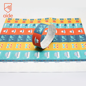 Braccialetti di carta di alta qualità Logo personalizzato Festival stampa digitale biglietto di carta usa e getta braccialetto impermeabile Tyvek braccialetto - Product Image 4