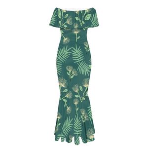 Vestido Largo con Hombros Descubiertos y Estampado Hawaiano de Lehua, Vestidos Elegantes <span class=keywords><strong>para</strong></span> <span class=keywords><strong>Mujer</strong></span>, Vestido Maxi de Verano, <span class=keywords><strong>Ropa</strong></span> Personalizada - Product Image 2