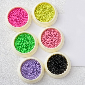 Nouveau <span class=keywords><strong>Macaron</strong></span> Couleur <span class=keywords><strong>Mini</strong></span> taille mixte En Acier Inoxydable Caviar Perles Nail Art Décorations charmes - Product Image 2