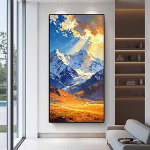 Peinture de paysage sur toile, effet visuel 3D, peinture à l'huile peinte à la main pour la décoration du salon, de l'entrée et du couloir - Product Image 2