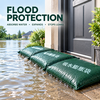 Sac de protection portable auto-gonflant en toile absorbant l'eau, barrière anti-inondation sans sable pour usage domestique aux entrées