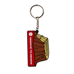 Porte-clés en PVC souple 3D personnalisé de haute qualité avec logo et chaîne en caoutchouc - Product Image 3