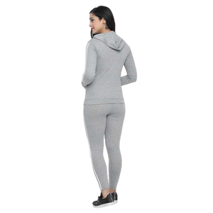 Ensemble de survêtement à capuche deux pièces de haute qualité pour femmes motif solide respirant doux pour l'automne prix de gros - Product Image 5