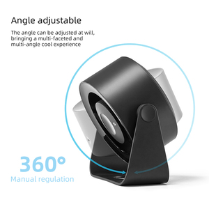 Tragbarer USB-Aufladbarer Batteriebetriebener Manueller/Elektrischer Tischventilator Touchscreen-Steuerung 360° Drehbare Beleuchtung für Haushalt und Outdoor - Product Image 4